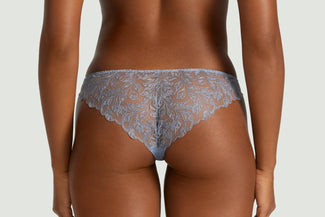 Coco de Mer Elandra Brazilian Knicker in soft powder blue