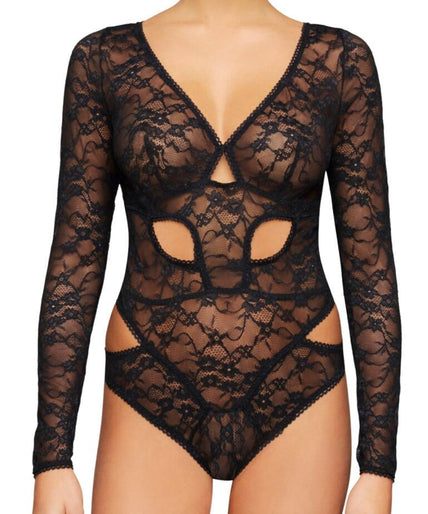 Coco de Mer Aphrodite Bodysuit Black