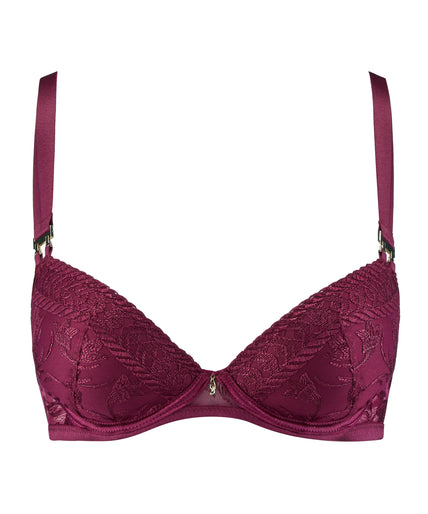 Aubade Magnetic Spell Push Up Bra in Crimson Rood