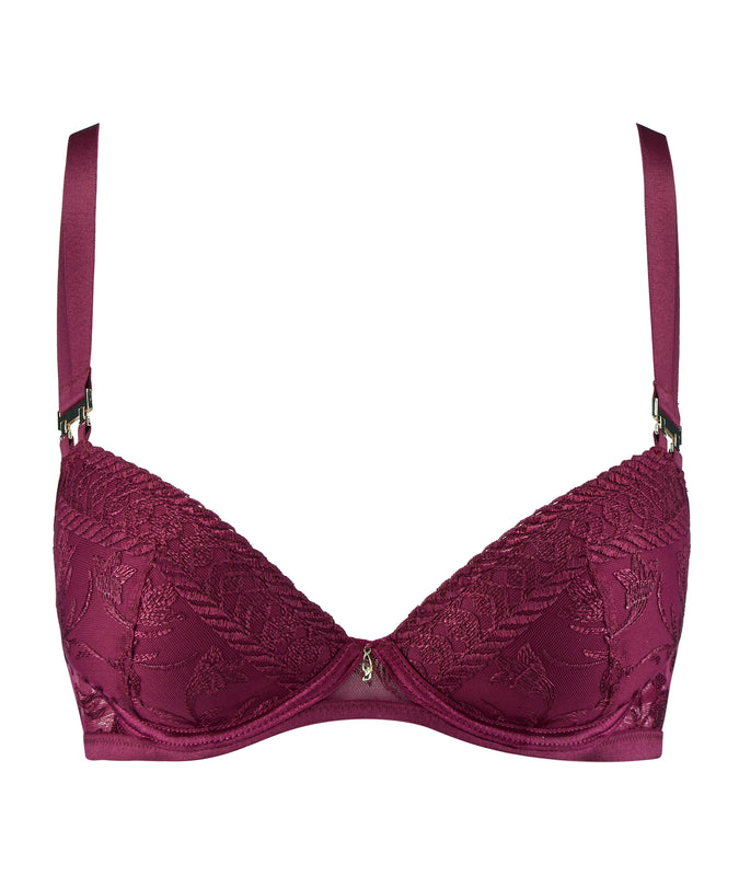 Aubade Magnetic Spell Push Up Bra in Crimson Rood