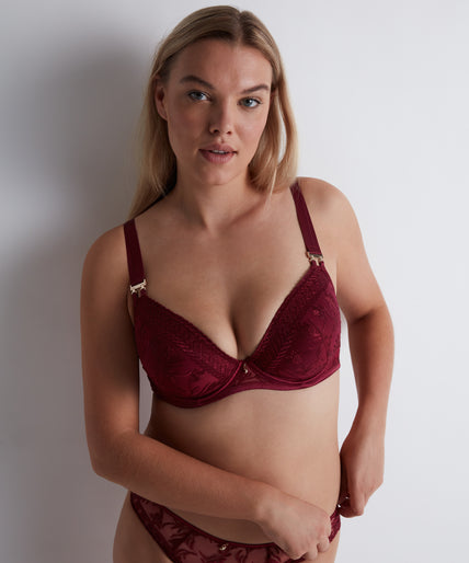 Aubade Magnetic Spell Push Up Bra in Crimson Rood