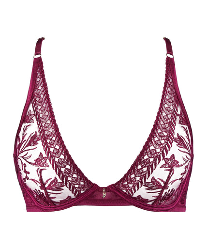 Aubade Magnetic Spell Triangle Bra in Crimson Rood