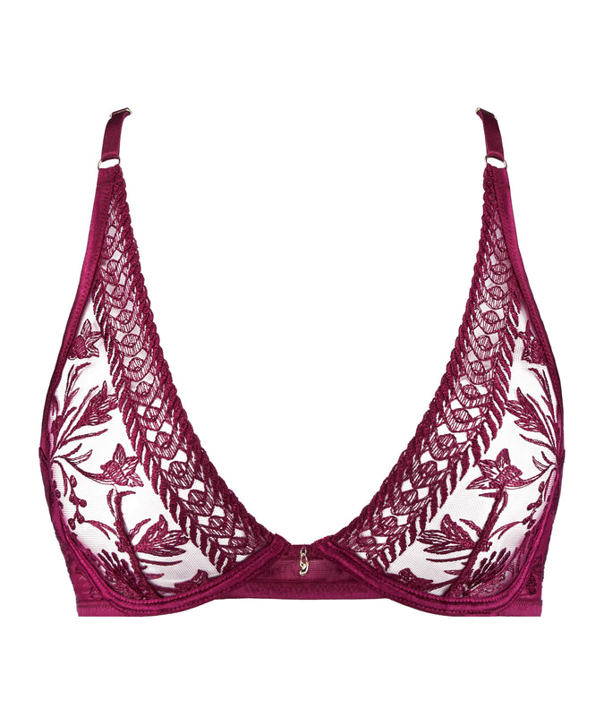 Aubade Magnetic Spell Triangle Bra in Crimson Rood