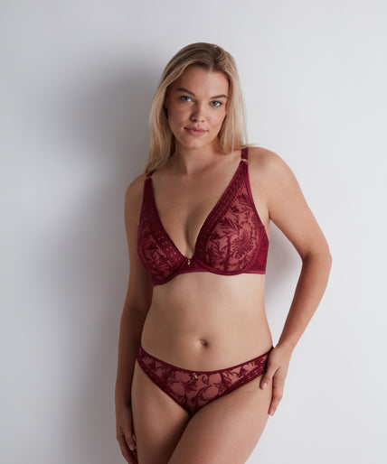 Aubade Magnetic Spell Triangle Bra in Crimson Rood