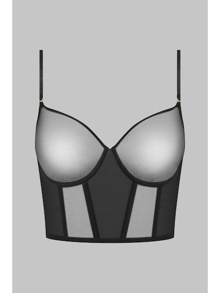 L'Amoureuse Bustier Bra Black Dahlia