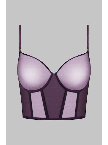 L'Amoureuse Bustier Bra Purple