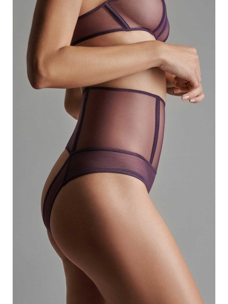 L'Amoureuse Open High Waist Tanga Purple