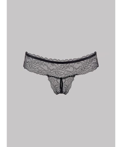 Maison Close Le Petit Secret te openen Thong in Zwart