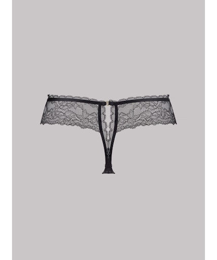 Maison Close Le Petit Secret te openen Thong in Zwart