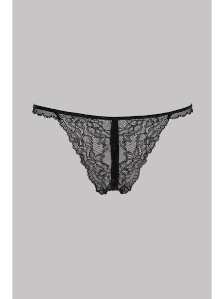 Maison Close Le Petit Secret Openable Tanga in Black