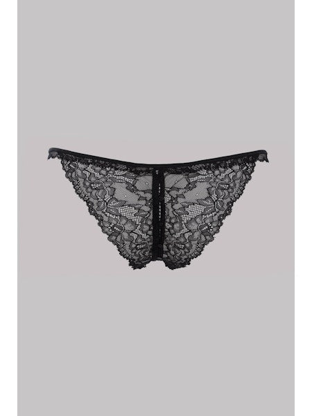 Maison Close Le Petit Secret Openable Tanga in Black