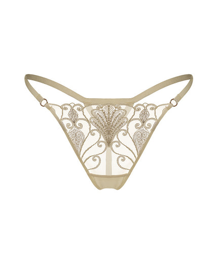 Thong Alba in Ivory Gold