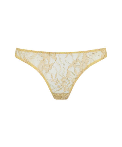 Coco de Mer Fiorella Brazilian Knicker Gold