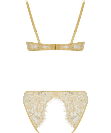 Coco de Mer Fiorella Quarter Cup Bra Gold