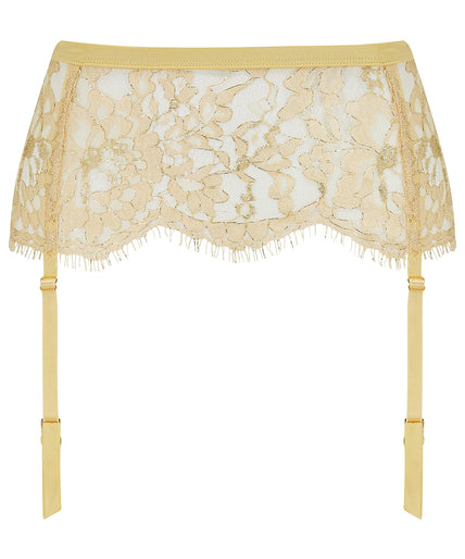 Coco de Mer Fiorella Suspender Belt Gold