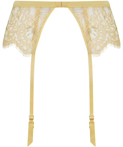 Coco de Mer Fiorella Suspender Belt Gold