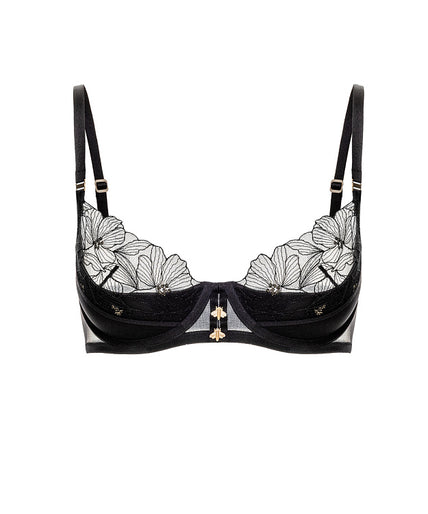 Push Up Bra Honey Bees in Zwart