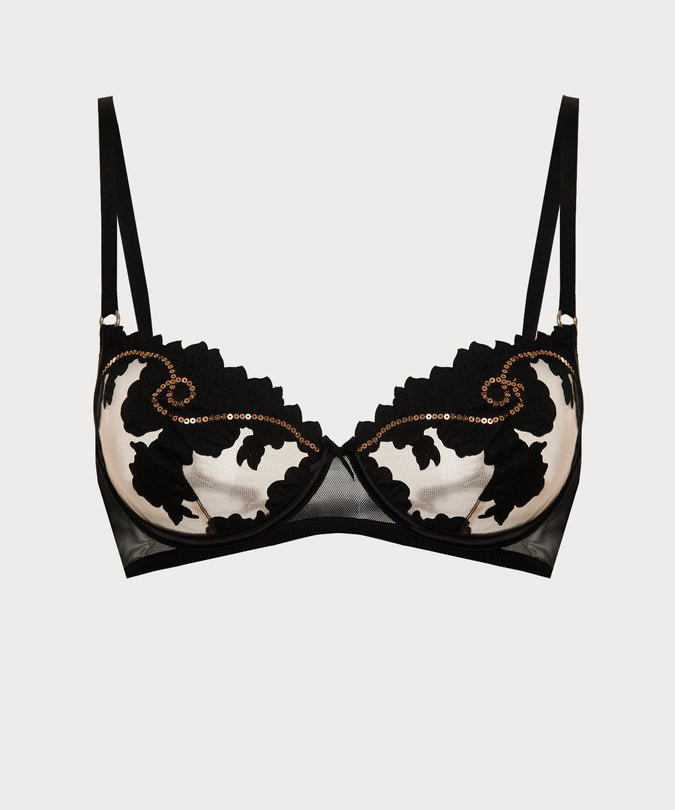 Misthys Underwire bra in Black & Gold