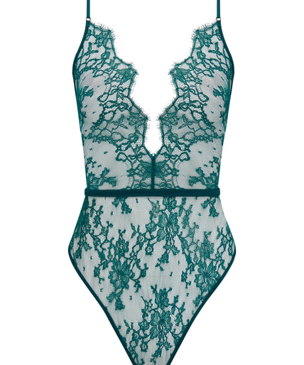 Coco de Mer Nilima Bodysuit in Blauw-groen