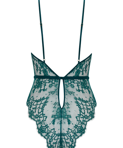 Coco de Mer Nilima Bodysuit in Blauw-groen