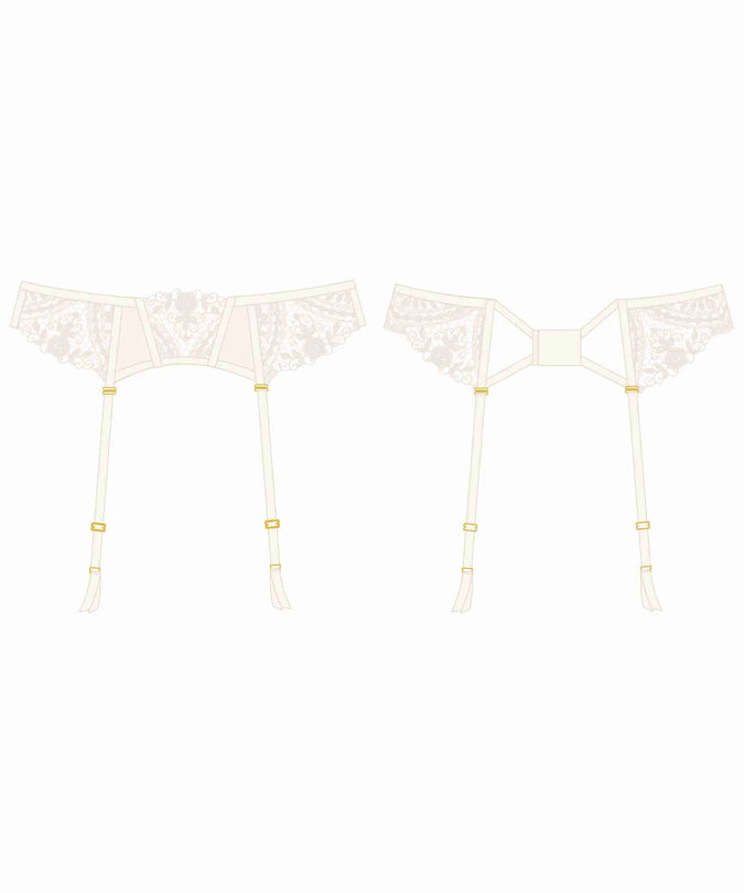 Suspender Tattoo in Ivory White