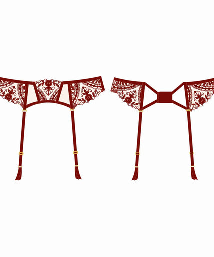 Suspender Tattoo in Red