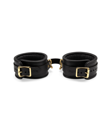 Black Leather Ankle Cuffs