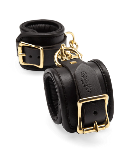 Black Leather Wrist Cuffs