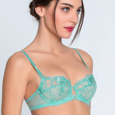 Balconette Bra Lise Charmel Princesse Iris in Aqua